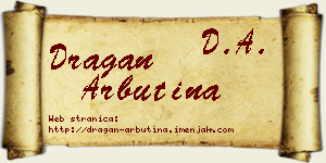 Dragan Arbutina vizit kartica
